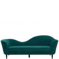 Verkaufen hier ein schönes dreisitzer sofa von knoll in sehr gutem zustand. Dreisitzer Sofa Aus Samt In Smaragdgrun Mit Keder Wellenformig Geschwungener Ruckenlehne Und Schwarzen Holzfussen