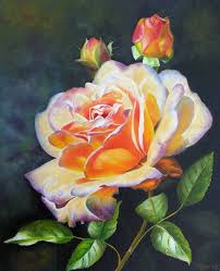 ف ن الر س م رسومات مناظر طبيعية ورود وزهور أطفال حيوانات فواكه بالألوان الزيتية والمائية Rose Painting Floral Watercolor Flower Painting