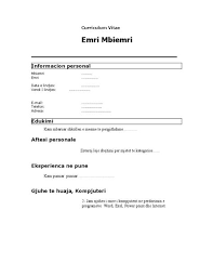 Europass curriculum vitae cv shqip shkarko cv shkarko cv shqip. Cv Te Gatshme Ne Shqip Cv Shqip Super E Shijshme Edhe E Thjesht