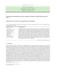 Bingung mau mulai belajar dari mana? Pdf Enhancing The Small Medium Enterprises Competitive Advantage Through Smes Strategic Alliances