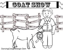 Boy With Goat At Livestock Show Free Coloring Page Showing Livestock Animal Coloring Pages Livestock