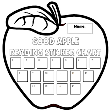 apple sticker charts for reading reading incentive charts