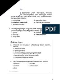 Agama bulan dan bumi d. Latihan Soal Uts Statistika Deskriptif