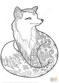 The arctic fox, which lives in the northernmost areas of the hemisphere, can handle cold better than black & white drawing of a fox composed of many elements and shapes, color it by choosing colors representing your mood. Cute Baby Fox Coloring Pages Part 5
