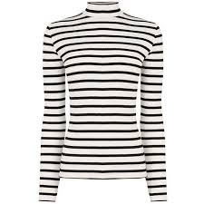 Black And White Polo Sweater Oasis Skinny Stripe Rib Polo Neck Jumper Black White 14 Liked On Polyvore Featuring Black Striped Shirt White Long Sleeve Shirt Striped Long Sleeve Shirt