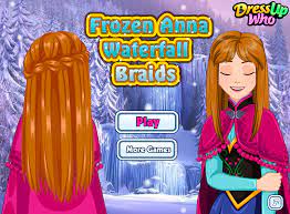 Frozen Anna Waterfall Braids Frozen Anna Waterfall Braids Hair Hairstyles Games Hair Games For Girls Waterfall Braid Anna Frozen
