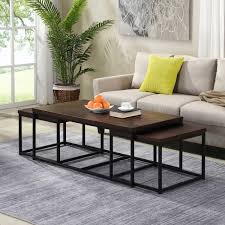 Replicated blackened wood finish with gray textural grain. Carbon Loft Demchak Black 3 Piece Coffee Table And Side Table Set Overstock 30542987