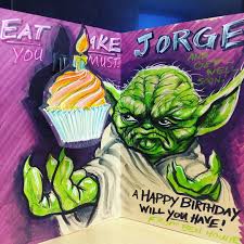 The yoda birthday pop up card is 5 inches wide by 7 inches tall. Yoda Birthday Card On Behance