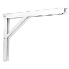 Knape Vogt 16 In Heavy Duty Folding Shelf Bracket In White Hd 206 16wh Folding Shelf Bracket Shelf Brackets Shelves