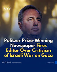 Gannett, the largest U.S. newspaper publisher, fired Tony Doris, the  editorial page editor of The Palm Beach Post,