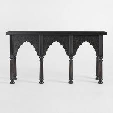 Espresso Carved Arch Console Table Console Table Console Table Decorating Carving