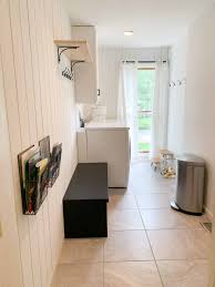 Or, to really turn shiplap on its head, try installing it on the ceiling to draw the eye upwards. Vertical Shiplap Laundry Room Arinsolangeathome