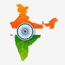 Tricolor Indian Map With On Ashoka Wheel Flag Of India Indian Flag Wallpaper National Flag India Independence Day Drawing