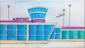 Airplane sketch airplane drawing airplane art easy drawings for kids drawing for kids airplane coloring pages airplane painting airplane tattoos cute illustration. How To Draw Airport Step By Step Youtube