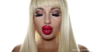 Bright Red Swollen Lips Enhanced Fucktoy Big BIMBO Cock Cushions