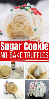 How To Make Sugar Cookie Truffles An Easy 4 Ingredient No Bake Recipe Using Leftover Suga Truffle Cookie Recipe Cookies Recipes Christmas Cookie Balls Recipe