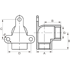 Edelstahl V4a Wandwinkel Wandscheibe 2fach Innengewinde