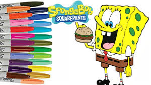 Coloring pages for kids with cartoon heroes of spongebob squarepants. Spongebob Squarepants Coloring Book Page How To Color For Kids Youtube