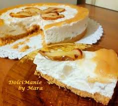 Cuoci i dadini di pera per qualche minuto in padella a fuoco medio con 50 g di zucchero e il succo di limone. Cheesecake Ricotta E Pere Senza Cottura Dolci Manie In Cucina