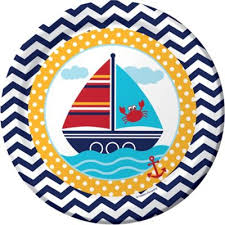 Cute boy baby shower decorations. Ahoy Nautical Baby Shower Party Supplies Party City