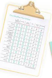 Heat Settings For The Cricut Easy Press Cricut Cricut Tutorials Cricut Cuttlebug