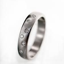 Diamond Wedding Ring Random Diamond Flush Set Band Diamond Wedding Rings Recycled Diamond Diamond Wedding Bands