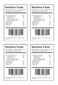 Nutrition Label Template Free Lovely Nutrition Label Template Download Food Label Template Nutrition Facts Label Label Templates