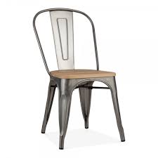 Tabouret bar tolix pas cher. Chaise Gunmetal Industrielle Avec Assise En Bois D Orme Cult Uk