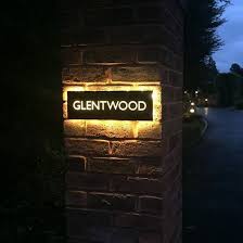 Glentwood Backlit Signs House Names Name Plate Design