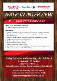 Contribute to cmbi/transmart development by creating an account on github. Walk In Interview Pt Trans Retail Indonesia Transmart Carrefour Pt Trans Retail Indonesia Trans Kerja