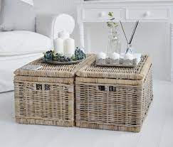 Product title crosley bradenton outdoor wicker coffee table. Seaside Coffee Table Trunk Willow Storage Living Room Furniture