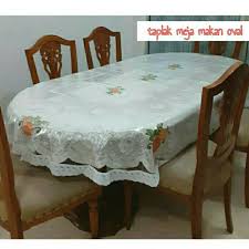 Compare prices & save money on dining room furniture. Dining Table Cover Plastic Protector Side Lace Use 6 8 Seats Shopee Philippines