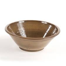 salt glazed vessel sink bowl in ash color