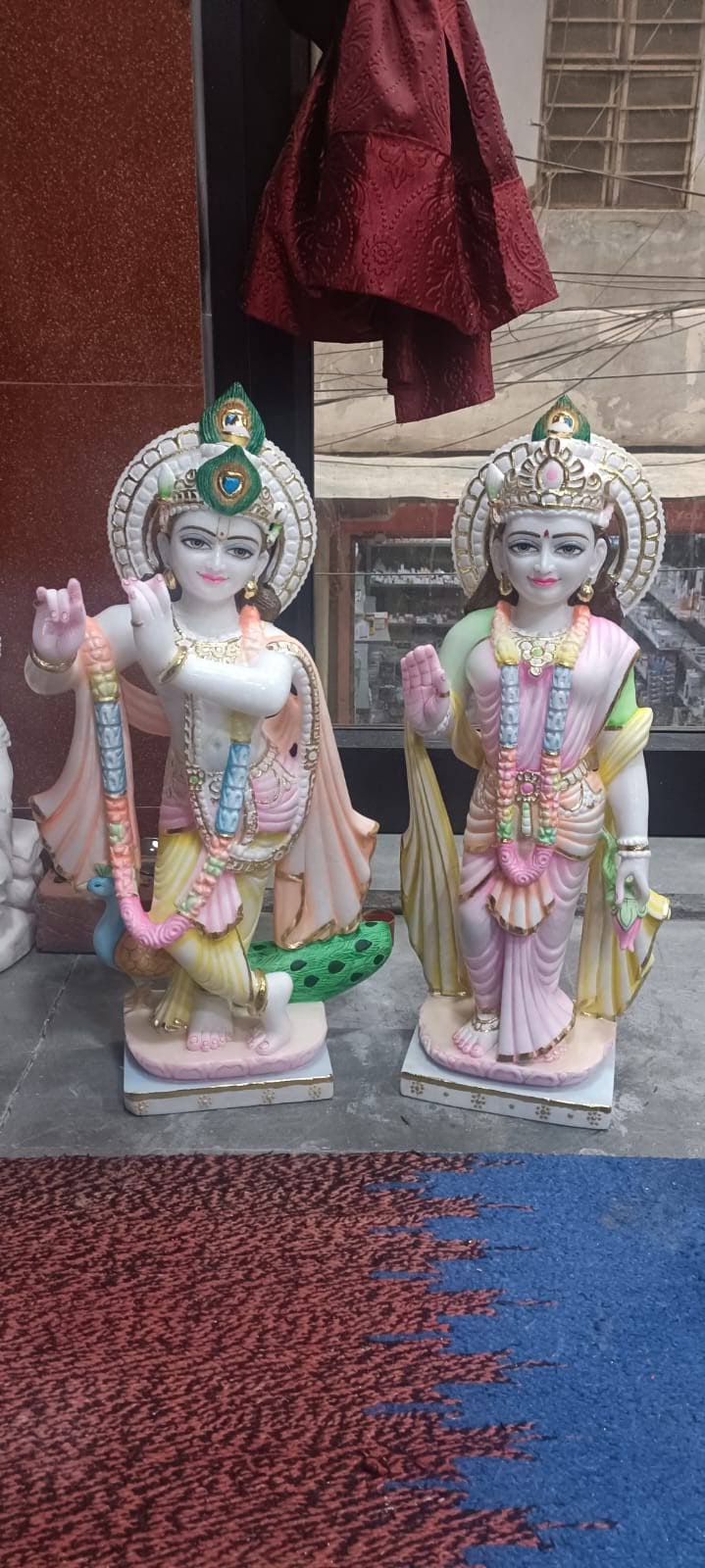 Exquisite Marble Radha Krishna Statue product image