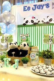 Panda Themed Baby Celebration Dessert Table Babyshowerideas4u Birthdayparty Babyshowerdecorations Safari Baby Shower Favors Panda Themed Party Panda Party