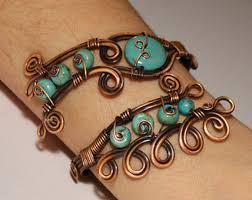 Bracelet Enveloppe De Fil Bracelet En Cuivre Bracelet En Cuivre Enveloppe De Fil Bijoux Enveloppes De Fil Faits A La Main Bijoux En Cuivre Bijoux Wire Wrap Bijoux De Cuivre Bracelet