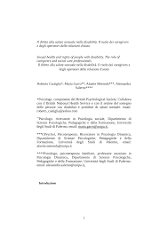 Check spelling or type a new query. Pdf Il Diritto Alla Salute Sessuale Nella Disabilita Il Ruolo Dei Caregiver E Degli Operatori Delle Relazioni D Aiuto