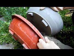 It gets darker with water! How To Make A Bonsai Pot Very Easily Cement Pot Diy Flower Pot Youtube Cement Pots Diy Bonsai Pots Cement Flower Pots