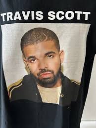 Travis Scott T-shirt Gildan Black 100% Heavy Cotton Size Large