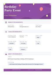 Need a holiday party invitation template? Birthday Party Event Template Pdf Templates Jotform