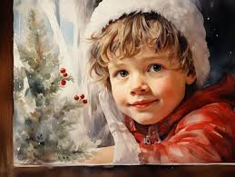 Child Joy Of Christmas Art Free Stock Photo