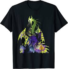 In the film's final battle maleficent transforms into a dragon by saying now you shall deal with me, your prince and all the powers of hell! Amazon Com Disney Sleeping Beauty Maleficent Dragon Silhouette T Shirt Clothing