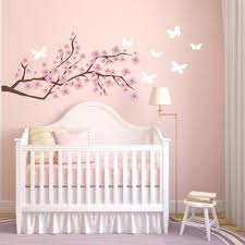 Cherry Blossom Wall Decal Nursery Wall Decals Tree Decals Baby Girl Nursery Nursery Wall Decals Tree Nursery Wall Decals Girl Baby Girl Nursery Butterfly