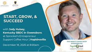 Happy Monday! We are looking forward to having Jody Hulsey with us this  Thursday morning at 8am! Thank you to our sponsor Payroll Vault Paducah, KY  for making this month's coffee hour