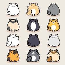 Cute Cat Character Collection Baby Character Cartoon Png And Vector With Transparent Background For Free Download Cat Character Cute Animal Drawings Cat Icon