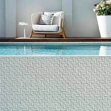 collected interiors on instagram the white herringbone mosaic pool tiles are one of my absolute favourite selections a mosaic pool tile mosaic pool pool tile