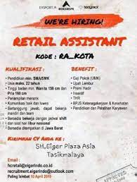 Scopri ricette, idee per la casa, consigli di stile e altre idee da provare. Lowongan Kerja Eiger Asia Plaza Tasikmalaya Tasikplaza