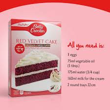 Eggs, oil, red velvet cake mix, powdered sugar red velvet cake mix cinnamon rolls 3 boys and a dog rapid rise yeast, granulated sugar, milk, warm water, powdered sugar and 8 more red velvet cake mix cinnamon rolls betty crocker Betty Crocker Red Velvet Cake Mix Chocolate Vanilla 480 Gm Cake Dessert Mixes Lulu Kuwait