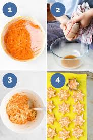 Tasty carrot chips are baked in a hot oven until crispy. Carrot Star Bites Healthy Little Foodies