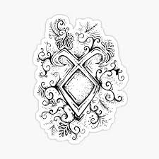 Berkana, the rune of the life process, another cycle rune, which stands for fertility, which leads both symbolically and actually to growth. Angelic Rune Stickers Redbubble
